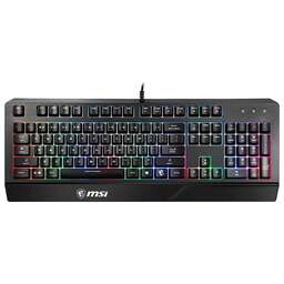 MSI Клавиатура Vigor GK20 RU, USB, c подставкой для запястий, черный [s11-04ru230-cla]