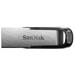 SANDISK Флешка Ultra Flair 128GB, USB 3.0 Flash Drive, 150MB/s read. Цвет: серебристый