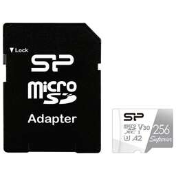 SILICON POWER Флеш карта microSDXC 256GB SP256GBSTXDA2V20SP Superior + adapter