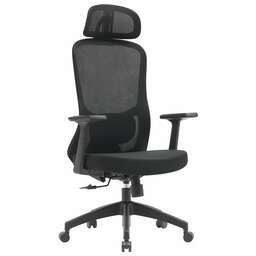 CACTUS Кресло CS-MC515-BK, на колесиках, сетка/ткань, черный