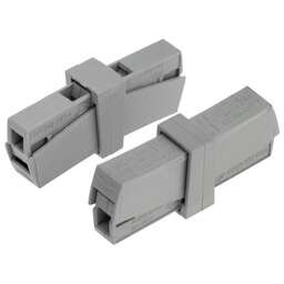 REXANT (07-2402-05) Строительно-монтажная клемма СМК 224-201 для светильника на 2 проводника (1,0-2,5)/(0,5-2,5) мм (5 шт./уп.)