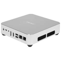 CHUWI ПК Мини AuBox Ryzen 7 8745HS (3.8) 32Gb SSD1Tb 780M Windows 11 Pro 2x2.5GbitEth WiFi BT 120W серебристый/черный