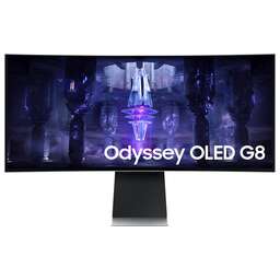 SAMSUNG Монитор 34" Odyssey OLED G8 S34BG850SI серебристый OLED LED 21:9 M/M полуматовая HAS 250cd 178гр/178гр 3440x1440 175Hz FreeSync Premium Ultra WQHD USB 7.5кг