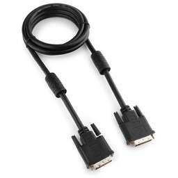 CABLEXPERT (11024) CC-DVI2-BK-6, 25M/25M, медь, тройной экран, 2 фер.кольца, 1.8м, черный, пакет