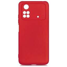 DF Чехол (клип-кейс) poCase-03, для Poco M4 Pro (4G), красный [pocase-03 (red)]