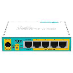 MIKROTIK Роутер hEX PoE lite (RB750UPR2) 10/100BASE-TX белый