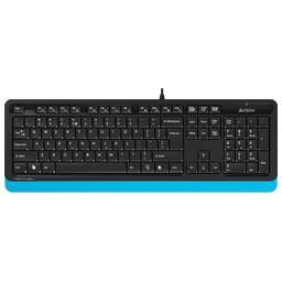 A4TECH Клавиатура проводная Fstyler FK10 black/blue USB (FK10 BLUE)