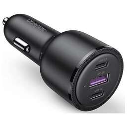 UGREEN Автомобильное зарядное устройство CD239, USB-A, 2xUSB-C, 69Вт, 3A, черный [20467_]