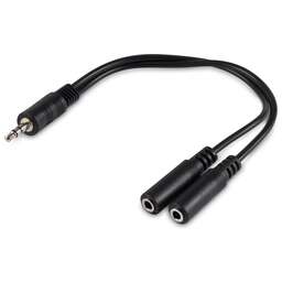 BURO Адаптер аудио BU-2XJACK-JACK 2xJack 3.5 (f)/Jack 3.5 (m) 0.2м. черный