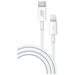 BORASCO Кабель Lightning (m) - USB Type-C (m), 1м, 2A, белый [38525]