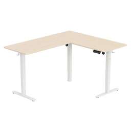 CACTUS Стол компьютерный CS-EDXL-WWD, с регулировкой высоты, электропривод, МДФ, белый дуб