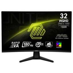 MSI Монитор 31.5" MAG 32CQ6F Black (Rapid VA, 2560x1440, HDMI+HDMI+DP, 0.5 ms, 178°/178°, 400 cd/m, 3500:1, 180Hz, Curved 1500R)