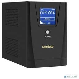 EXEGATE EX292804RUS ИБП SpecialPro Smart LLB-1600.LCD.AVR.2SH.3C13.USB <1600VA/950W, LCD, AVR, 2*Schuko+3*C13, USB, съемн.кабель, металлический корпус