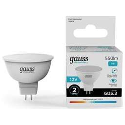 GAUSS Лампа LED GU5.3, софит, 7Вт, 11527, одна шт