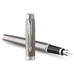 PARKER Ручка перьев. IM Essential F319 (2143636) Brushed Metal CT M ст.нерж. подар.кор