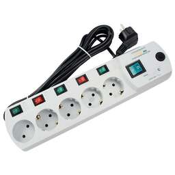 MOST ERG 2м (5 розеток) белый (коробка)