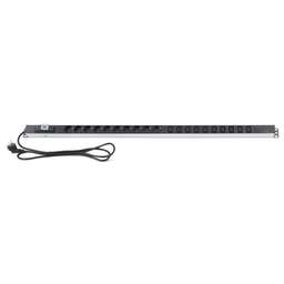 REXANT Блок распределения питания PDU вертикальный 10 розеток СЕЕ 7/4 Schuko 10 розеток C13 16А авт защит алюм корп шнур 2м вилка СЕЕ 7/7 Schuko черн