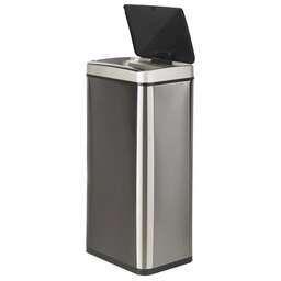 TESLER Ведро для мусора STB-40, 40л, пластик, прямоугольная, сенсорная крышка, серый [stb-40 inox]
