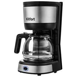 KITFORT Кофеварка КТ-730, капельная, черный / нержавеющая сталь