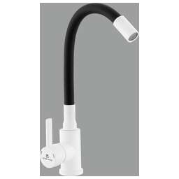 GOTA ROCIO 016093-GOTA Black&White Смеситель д/кухни с гибким черным силиконовым изливом