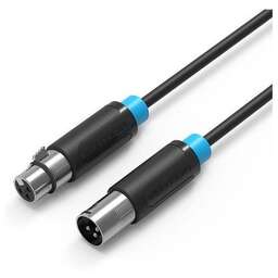 VENTION Кабель аудио XLR (m) - XLR (f), 3м, черный [bbfbi]