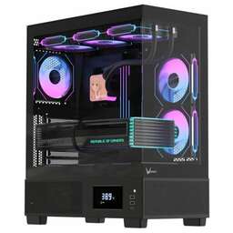 FORMULA Корпус ATX Crystal E1 Floe, Midi-Tower, без БП, черный [crystal e1 b floe]