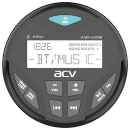 ACV MARINE AMR-601RB морской ресивер круглый/черный/4х50Вт/Bluetooth/USB/SD/FM/AM/
