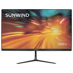 SUNWIND Монитор 21.5" SM-22FV222 черный VA 5ms 16:9 HDMI матовая 250cd 178гр/178гр 1920x1080 100Hz FreeSync VGA FHD 2.29кг