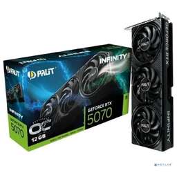 PALIT Видеокарта RTX5070 INFINITY3 OC NVIDIA GeForce RTX 5070 12Gb 192bit GDDR7 2325/28000 HDMIx1 DPx3 HDCP Ret