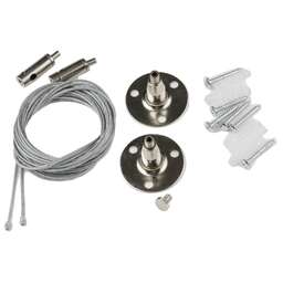 VOLPE (UL-00006442) UFB-Q122 H28 SILVER SET02 Набор из 2-х штук для подвесного монтажа однофазных шинопроводов типа G. Серебряный. TM Volpe.