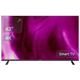 POLARLINE 43" Телевизор 43PU12TC-SM 4K Ultra HD, СМАРТ ТВ, Android, черный