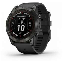 Garmin Fenix 7X Pro Sapphire Solar Edition Титановый угольно-серый корпус с DLC-покрытием и черным ремешком