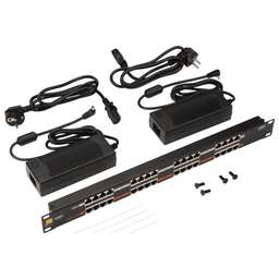 LANMASTER Патч-панель POE LAN-PP16-POE/A2 19" 1U 16xRJ45 кат.5E