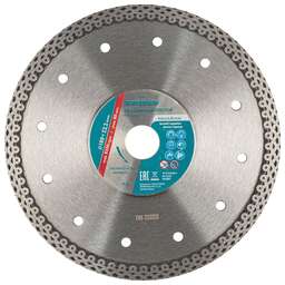 GROSS Диск алмазный, 180 х 22.2 мм, тонкий, сплошной (Jaguar) мокрая резка 73056