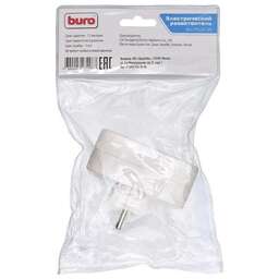 BURO Сетевой разветвитель BU-PS2G-W (2 розетки) белый (пакет ПЭ)
