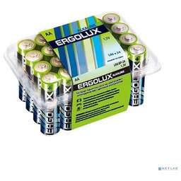 ERGOLUX LR6 Alkaline BP-24 (LR6 BP-24, батарейка,1.5В) (24 шт. в уп-ке)