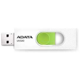 A-DATA Флешка USB UV320 64ГБ, USB3.2, белый и зеленый [auv320-64g-rwhgn]