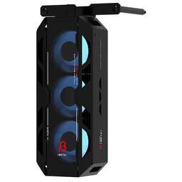 ALSEYE Охлаждение для оперативной памяти AS.03.08.0002 (C-RAM-Beta-B) Product size: 156.75 * 82 * 35mm Material: 0.8mm SPCC thick sheet metal Number of fans: 3 Size: 40 * 40 * 20mm Box: Black Leaf: Milk white Luminous effect: internally emitting ARGB Speed: 2000-5000RPM Outgoing line: Fan 1, 4pin (positive, negative, FG, PWM