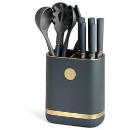 AGNESS НАБОР ИЗ 11ПР: 5 НОЖЕЙ,ПОДСТАВКА,ПОЛОВНИК,ЛОЖКА,ЛОПАТКА,ШУМОВКА,ЛОЖКА ДЛЯ СПАГЕТТИ 671-222