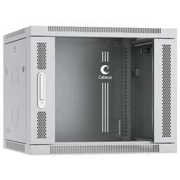 CABEUS Шкаф коммутационный SH-05F-9U60/35 настенный, стеклянная передняя дверь, 9U, 600x501x350 мм