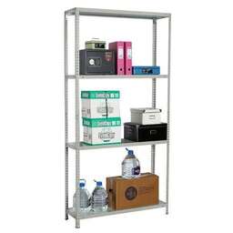 ПРАКТИК Стеллаж MS Standart 160KD/70x30/4 металл, 1600x700x300мм серый [s24099023402]