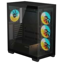 GIGABYTE Корпус GB-C500P ST черный без БП ATX 6x120mm 3x140mm 2xUSB3.0 audio bott PSU