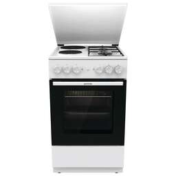 GORENJE Плита Комбинированная GK5A12WG белый (металлическая крышка) реш.сталь