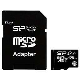 SILICON POWER Флеш карта microSDXC 128GB SP128GBSTXBU1V10SP + adapter