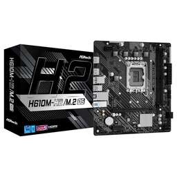 ASROCK Материнская плата H610M-H2/M.2 D5, Socket 1700, Intel®H610, 2xDDR5-4800, HDMI+HDMI, 1xPCI-Ex16, 1xPCI-Ex1, 4xSATA3, 1xM.2, 8Ch Audio, GLan, (4+2)xUSB2.0, (2+2)xUSB3.2, 1xPS/2, mATX, RTL