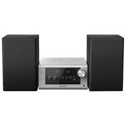PANASONIC Музыкальный центр SC-PM700EE-S, 80Вт, Bluetooth, FM, USB, CD, серебристый