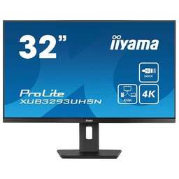 IIYAMA 31.5" Монитор XUB3293UHSN-B5, 3840x2160, IPS, 1хHDMI, 1хDP, черный