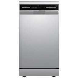 MIDEA Посудомоечная машина MFD45S050S, узкая, напольная, 44.8см, загрузка 9 комплектов, серебристая
