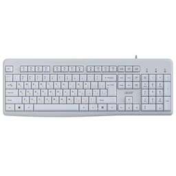 ACER Клавиатура OKW500 белый USB Multimedia (ZL.KBDEE.01S) каб.:1.8м