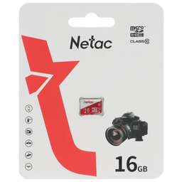 NETAC Флеш карта microSDHC 16GB NT02P500ECO-016G-S P500 Eco w/o adapter